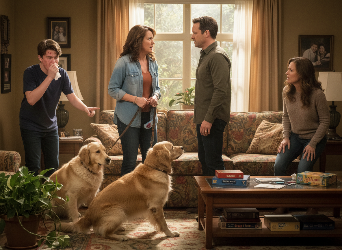 AITA for refusing to get rid of my two dogs for my husband's allergic love child