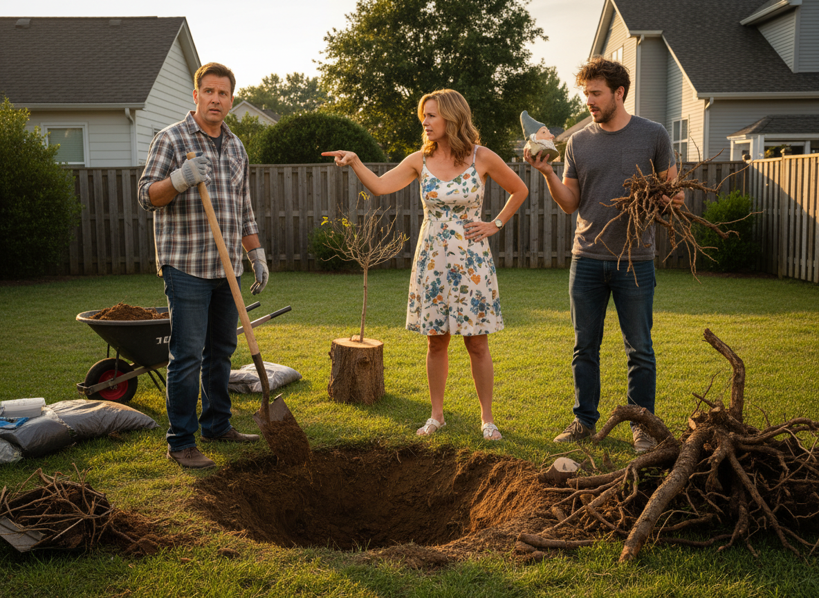 AITA For removing tree roots from my yard