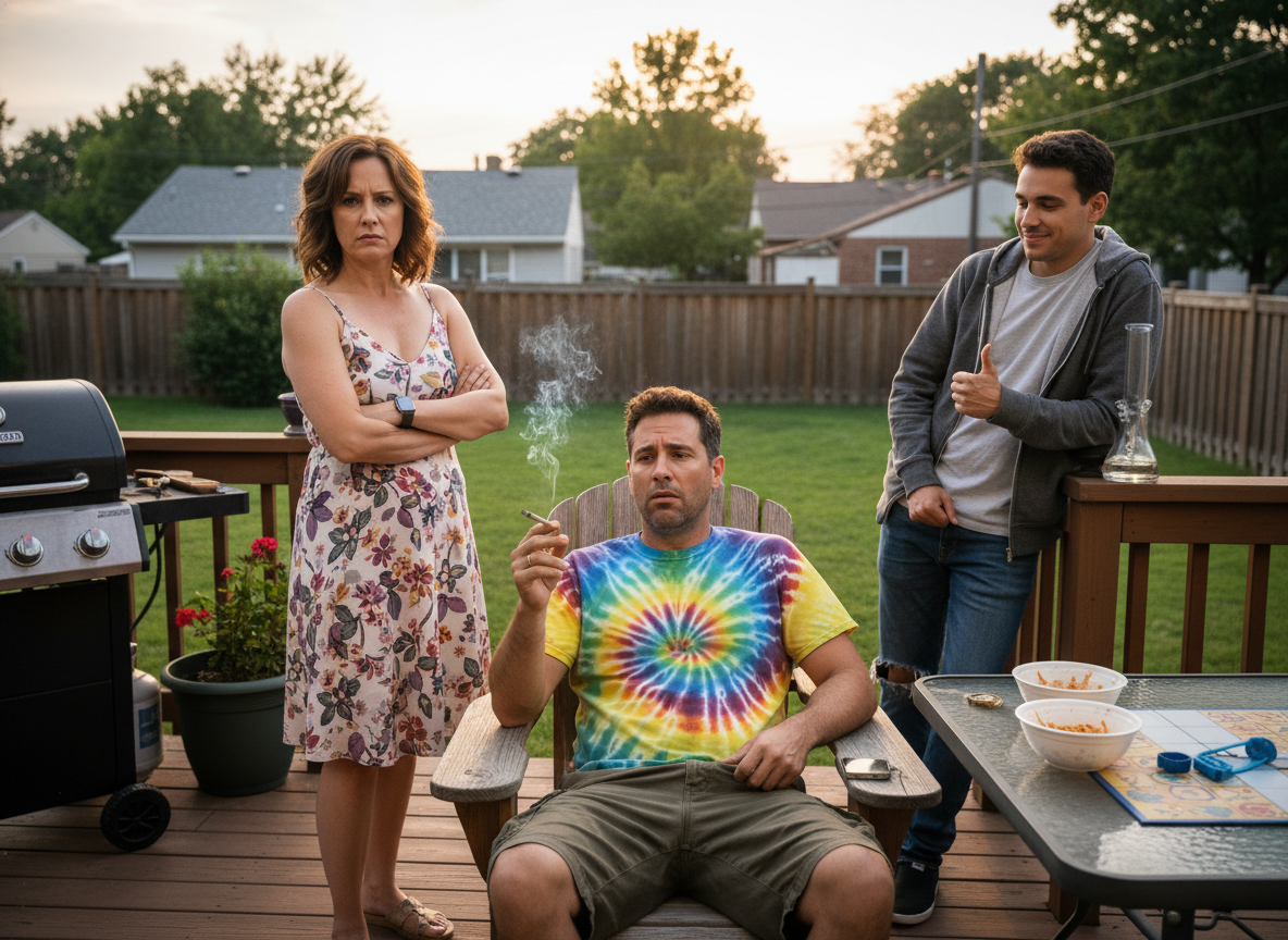 AITA for smoking w**d on my deck?