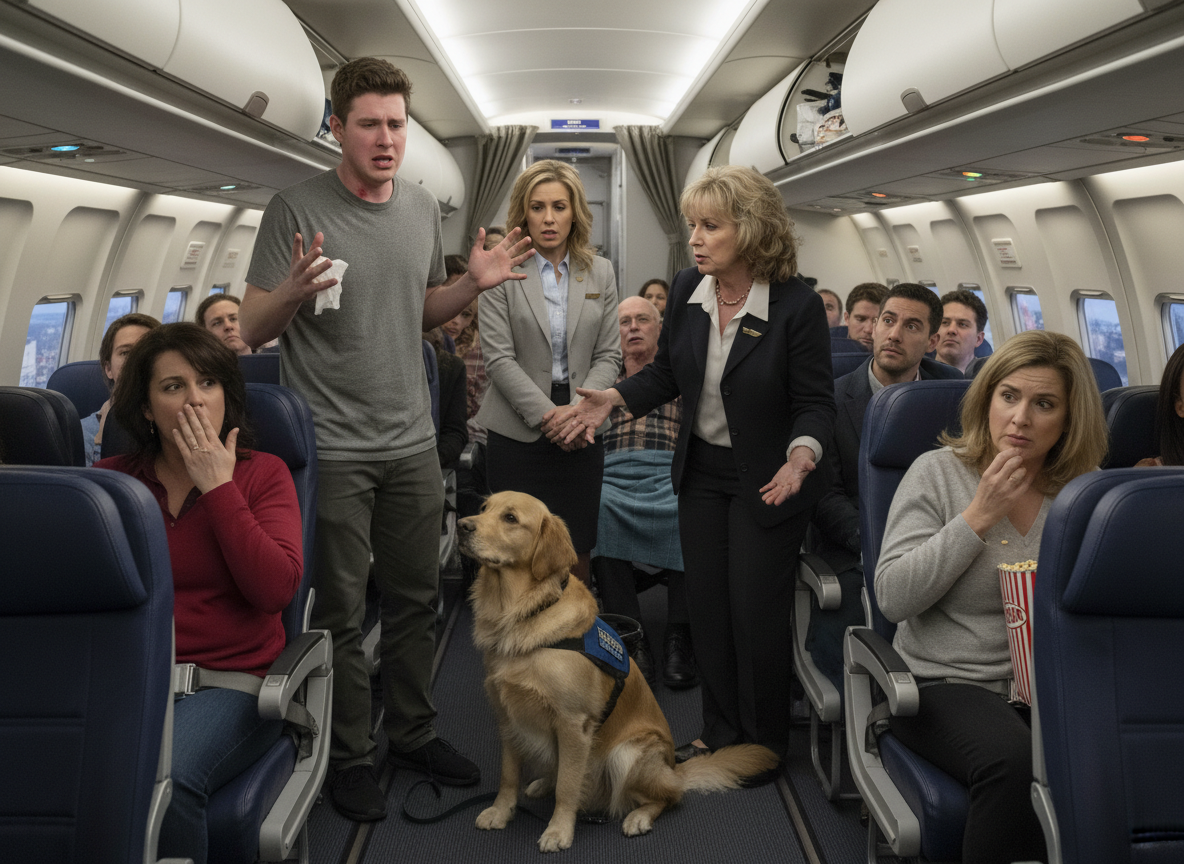 AITA for refusing to give up my seat on a flight due to a person who has a guide dog and is visiting a family member in hospital due to the fact that I have a dog allergy?