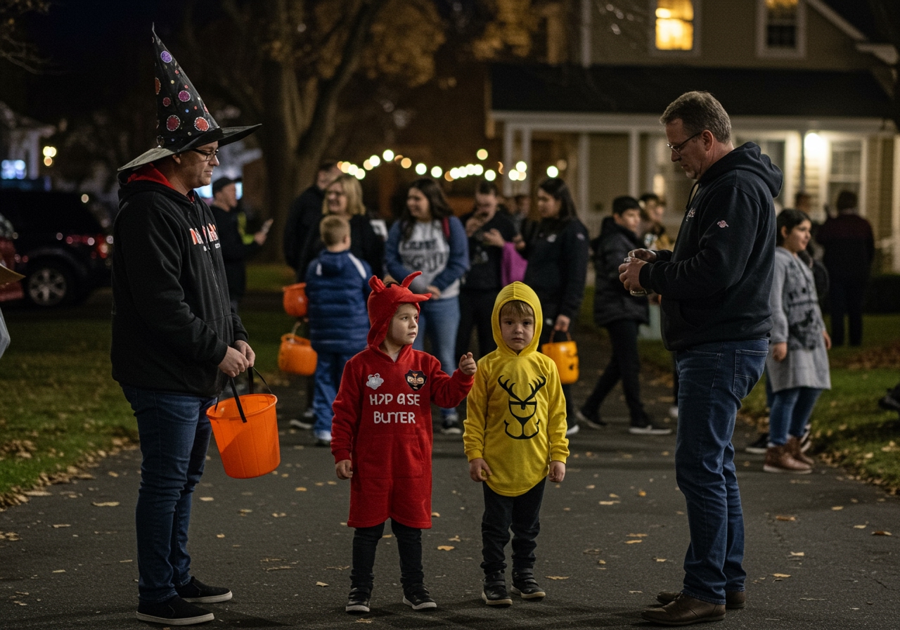 AITA for confronting a neighbor who was rude to my son at trick or treat because of a "rule" I'd never heard of?