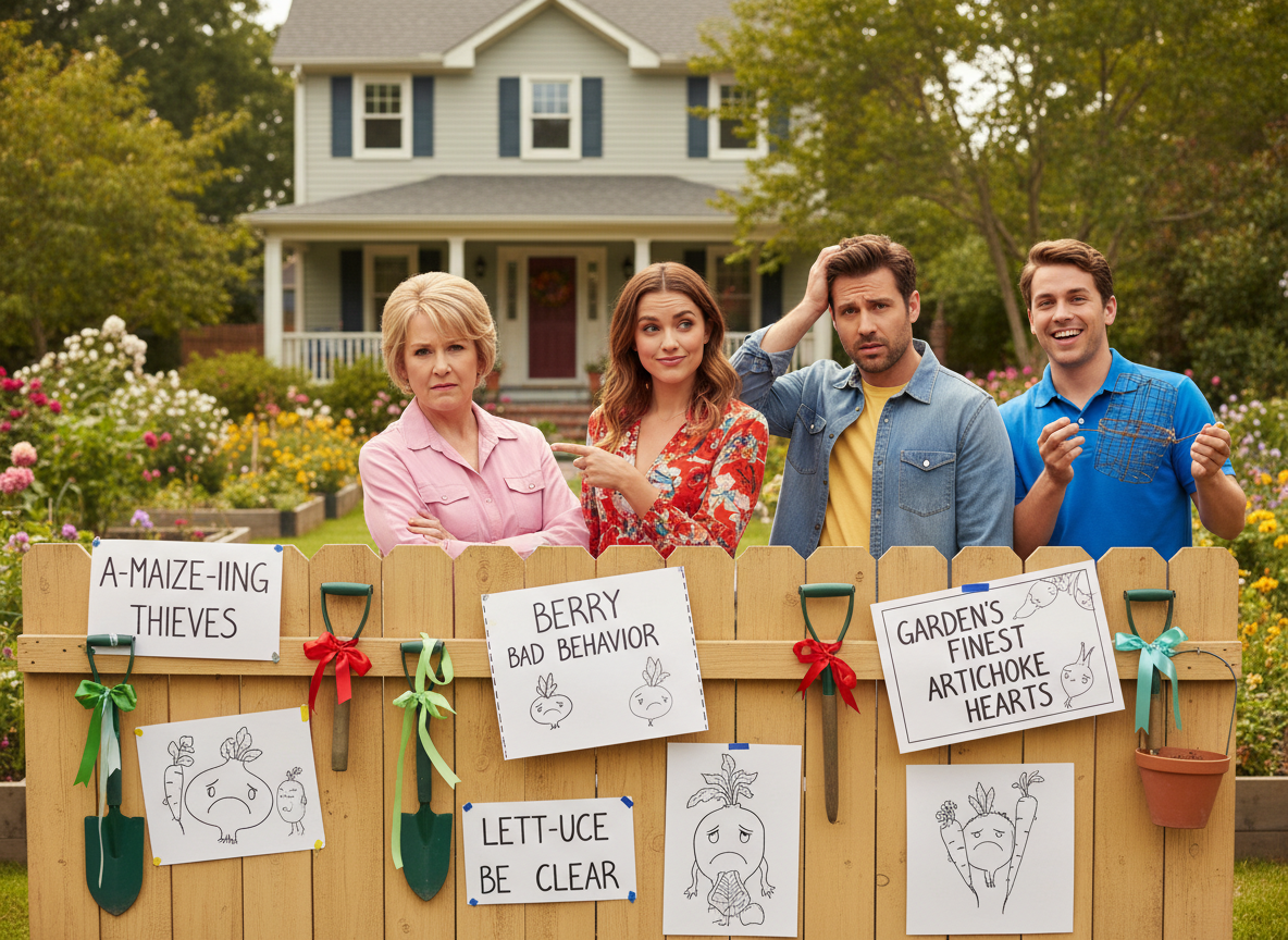 AITA for making a punny "wall of shame" for people who stole from my mom's garden?