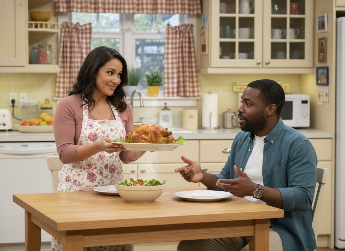 My boyfriend wants to be served his dinner