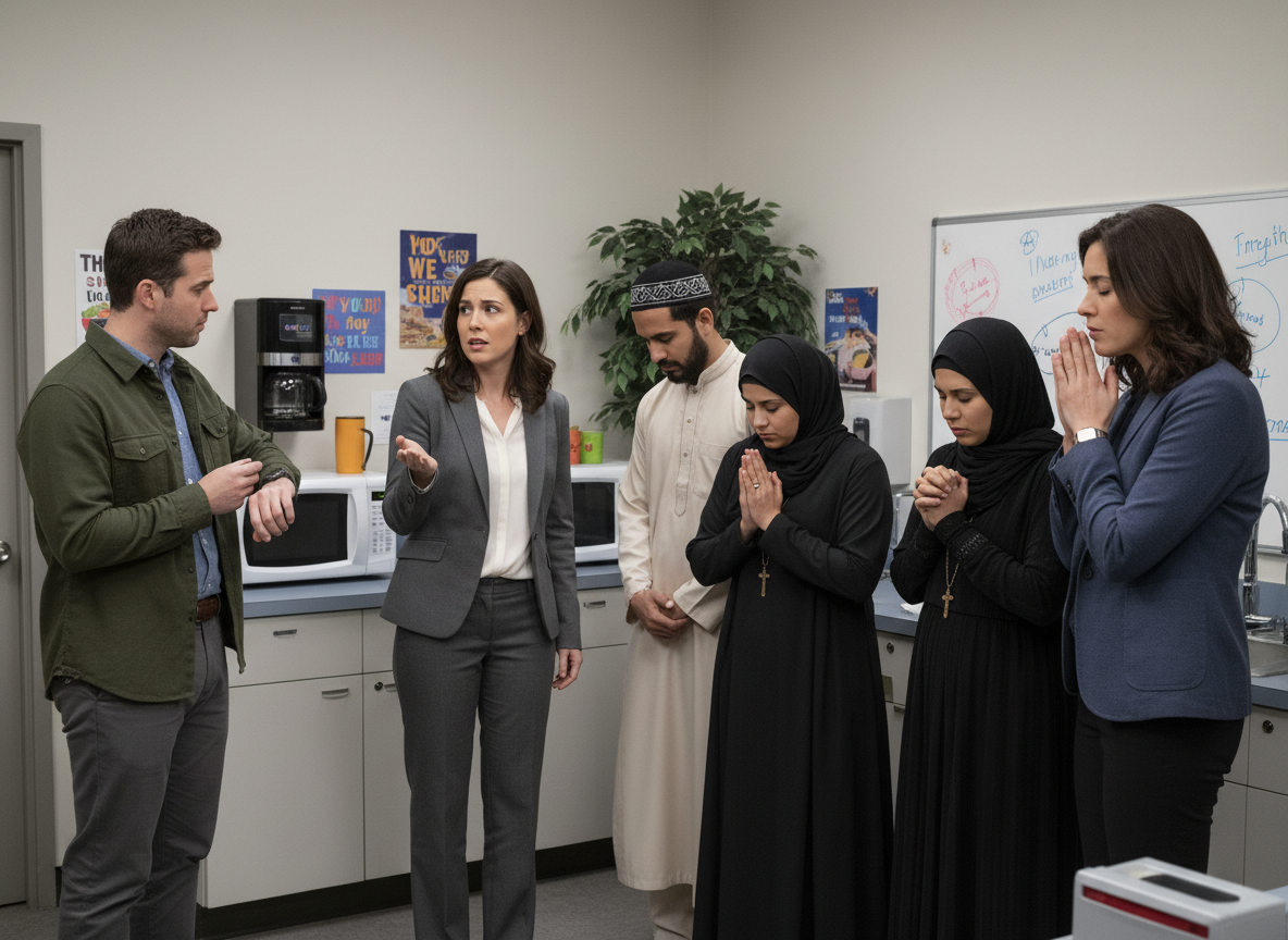 AITA for requesting prayer breaks at work because my religious coworkers do even though I’m not religious?