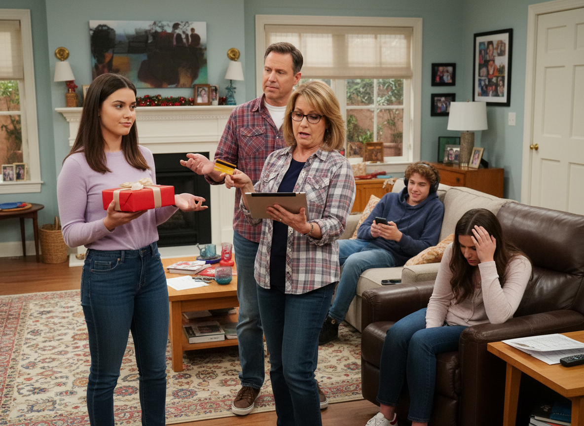 AITA for telling my step-mom that she can use the missing child-support payments to fund my part of my dad's gift?