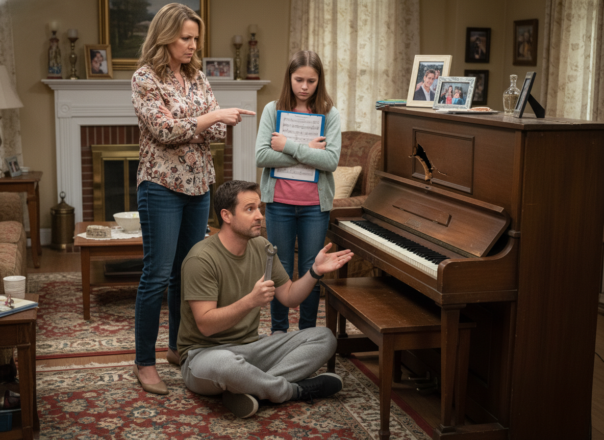 AITA for forcing my husband to pay for my daughter's piano after he damaged it?