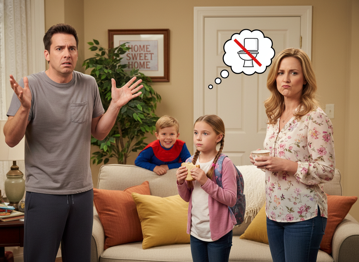 AITA For losing it after my wife wanted my daughter to stop using the bathroom in the house?