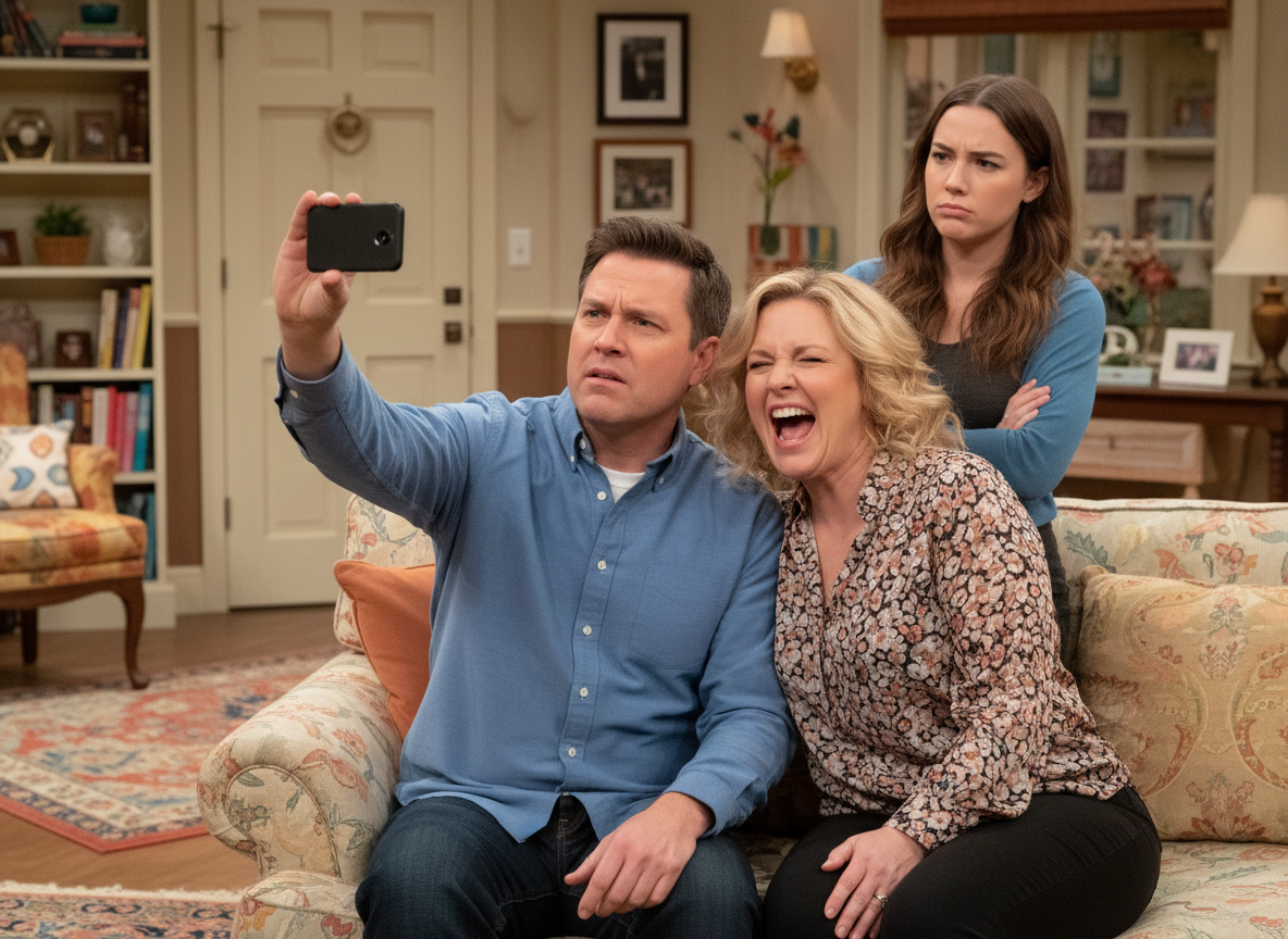 AITA for getting annoyed that my fiance won’t just SMILE for a picture instead of making a stupid gaping mouth face?