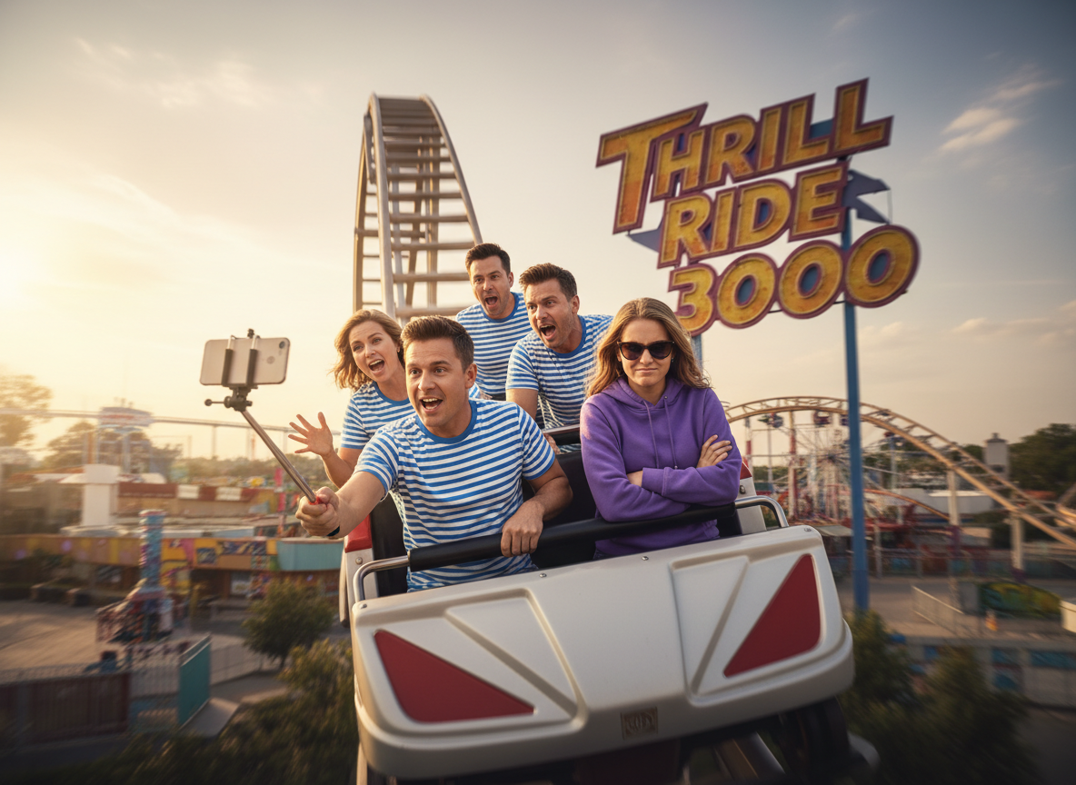 AITA because I wouldn't duck down on a roller coaster so a family could have a family pic of just them?