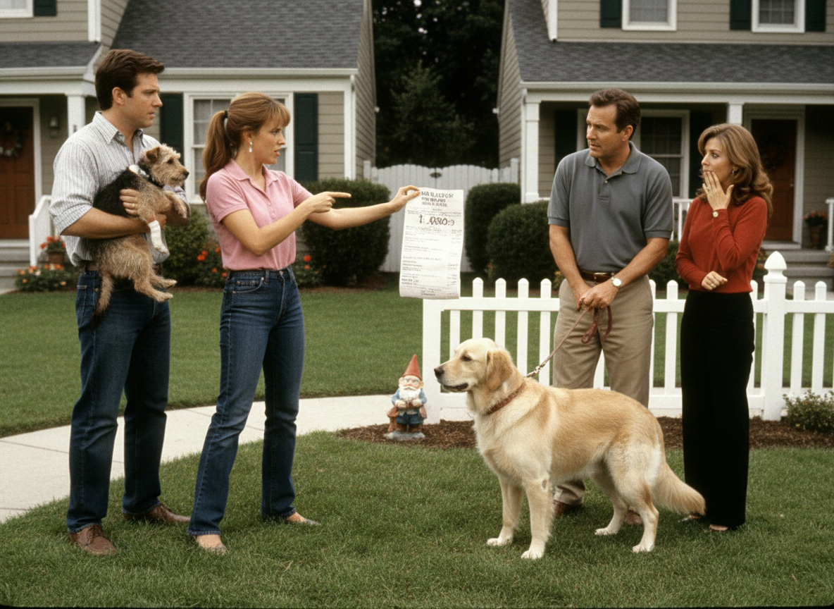 AITAH for making my neighbor pay my vet bills after their “harmless” dog almost K**LED mine??