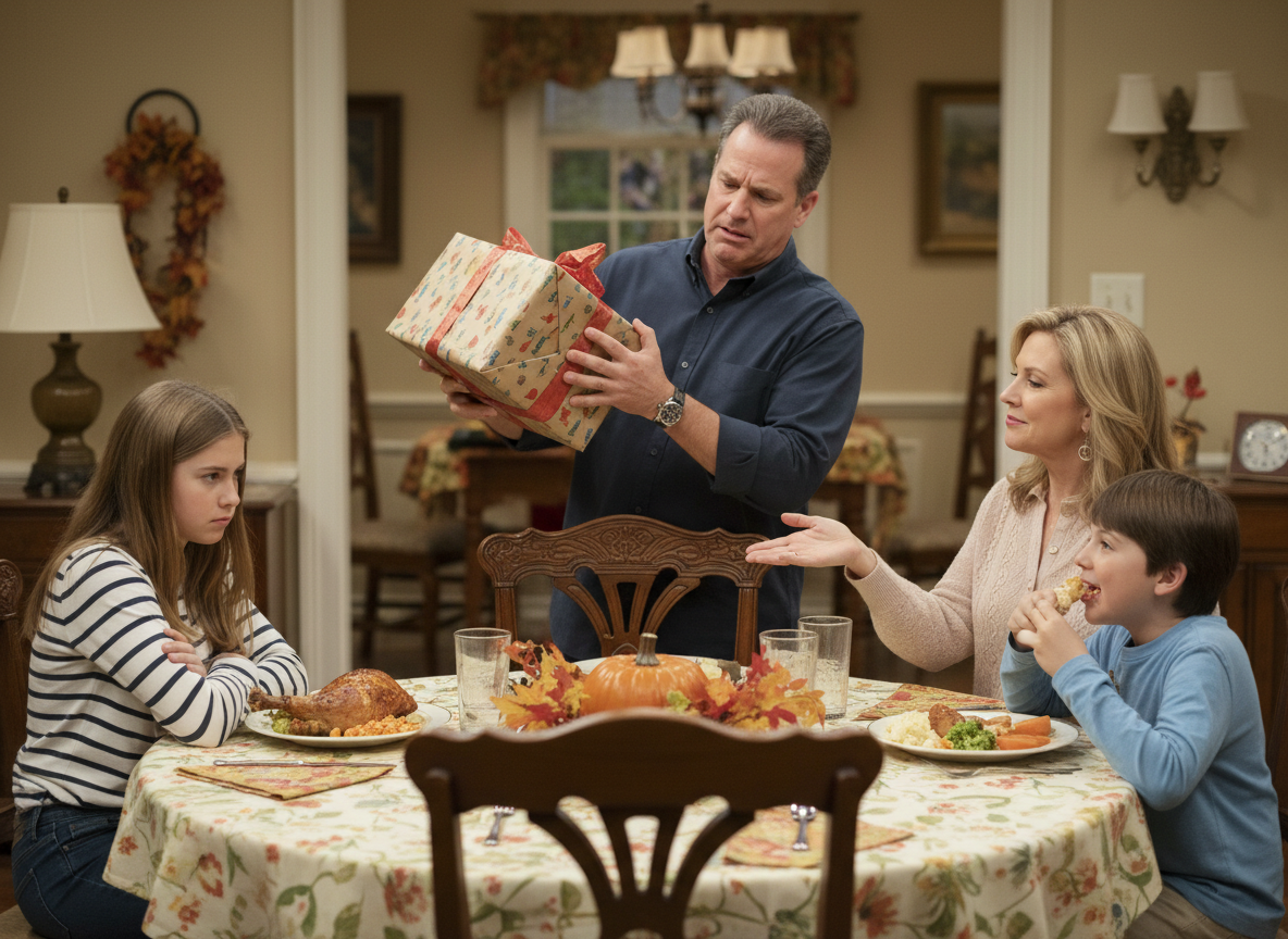 Dad Took Away Daughter's Present and Dinner She Cooked for Herself on Thanksgiving While Siding with Stepmom in a Fight