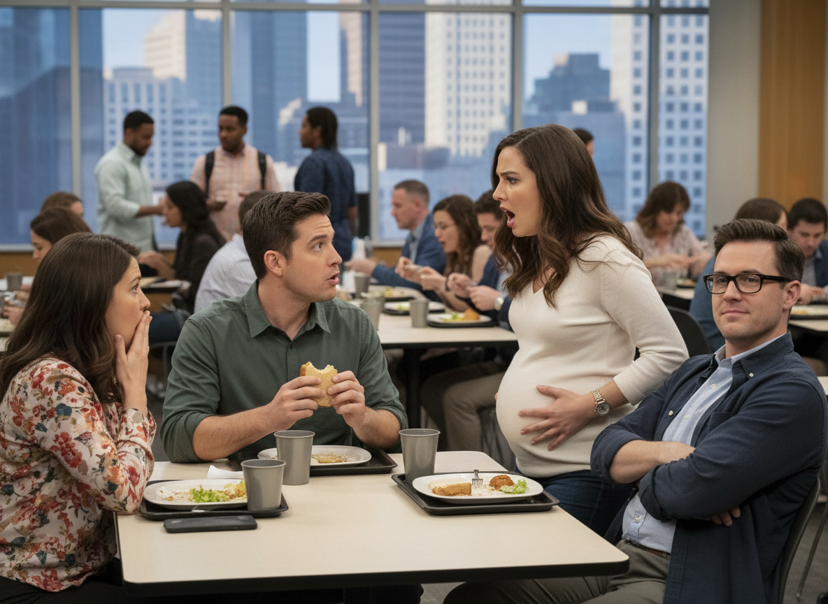 AITA telling my co worker that I will report him after he announced my pregnancy during lunchbreak?