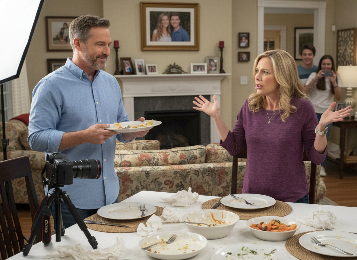 AITA for ruining my wife's work and eating the food before she could take pictures of it?