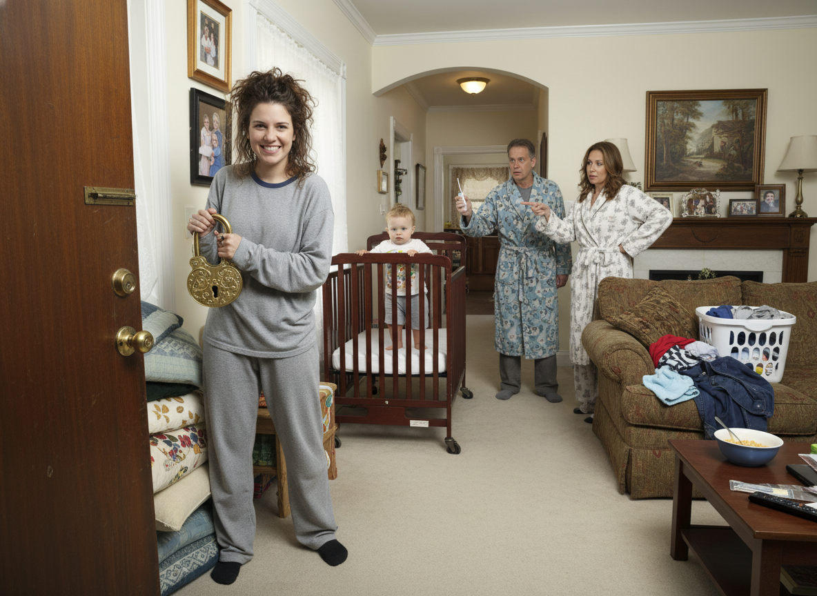 AITA for moving my baby brother’s bed to my parents and locking my door?