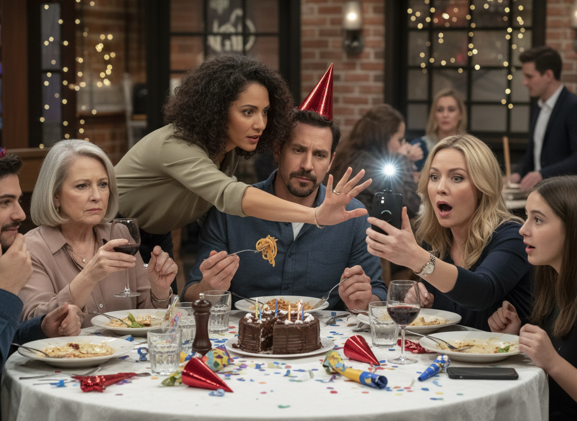 AITA for putting my hand over my SIL’s camera at my own birthday dinner after I told her no filming?