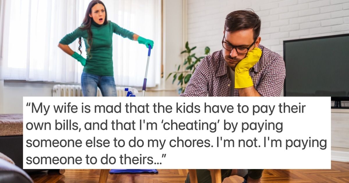 'AITA because I pay for a maid to clean the house before I come home?' 'My wife stays home.'