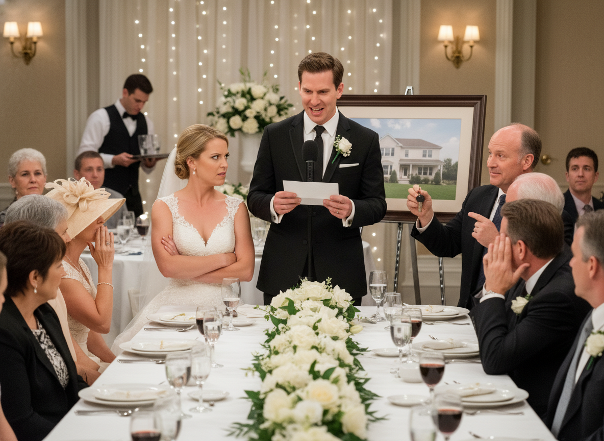 AITA for refusing to let my future husband lie about the house he and I purchased during his 'groom sp*ech'?