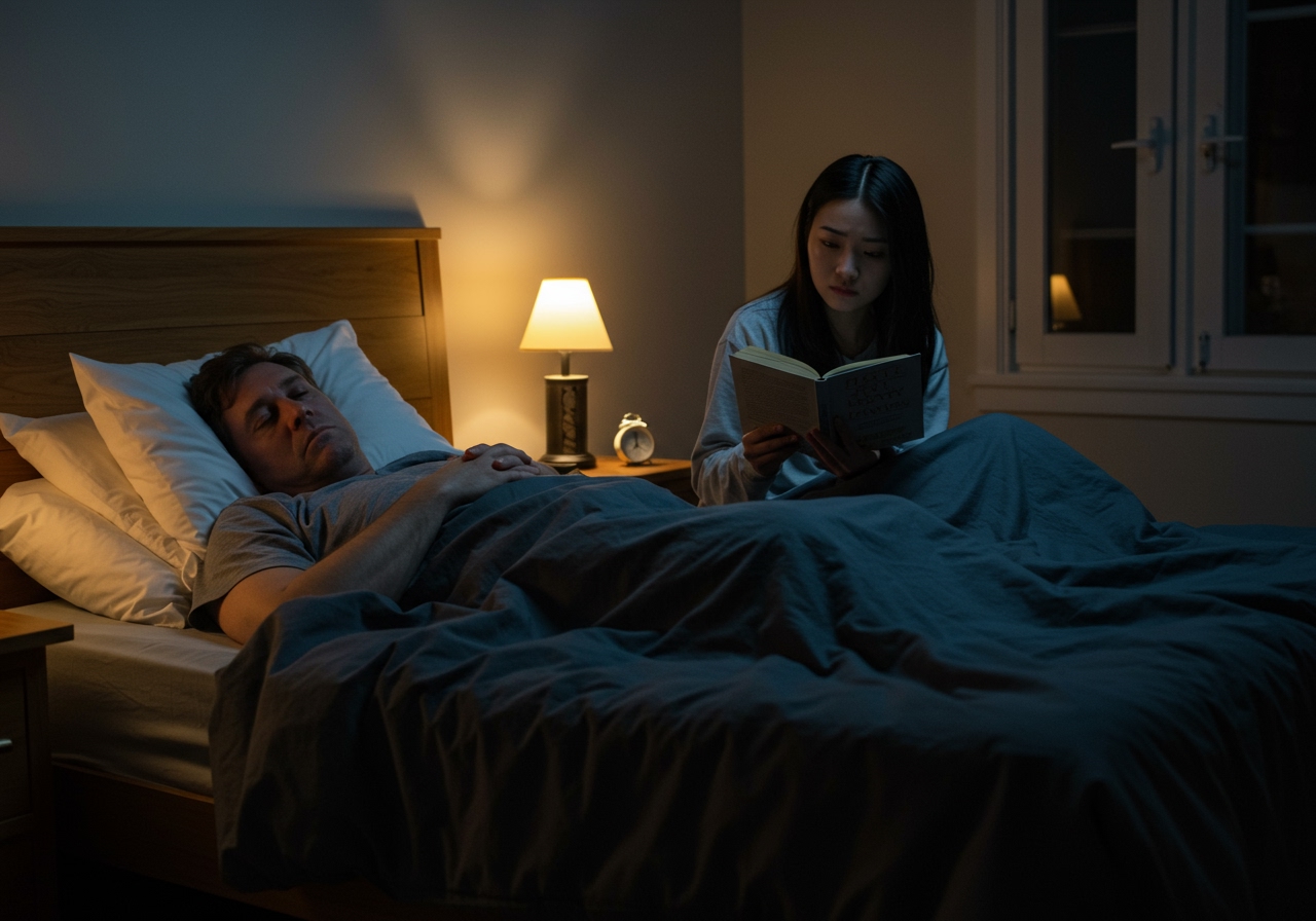 AITA for faking sleeping all night to see if my wife is lying?