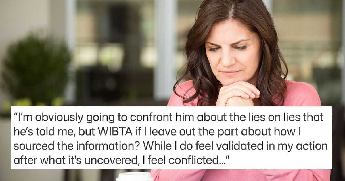 'WIBTA if I don’t tell my husband how I caught him in his web of lies?' 'He was NEVER asleep.'