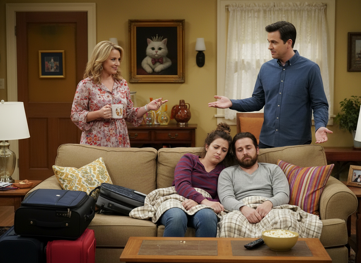 AITA for making my sister and her fiancé sleep on the couch after they showed up uninvited?