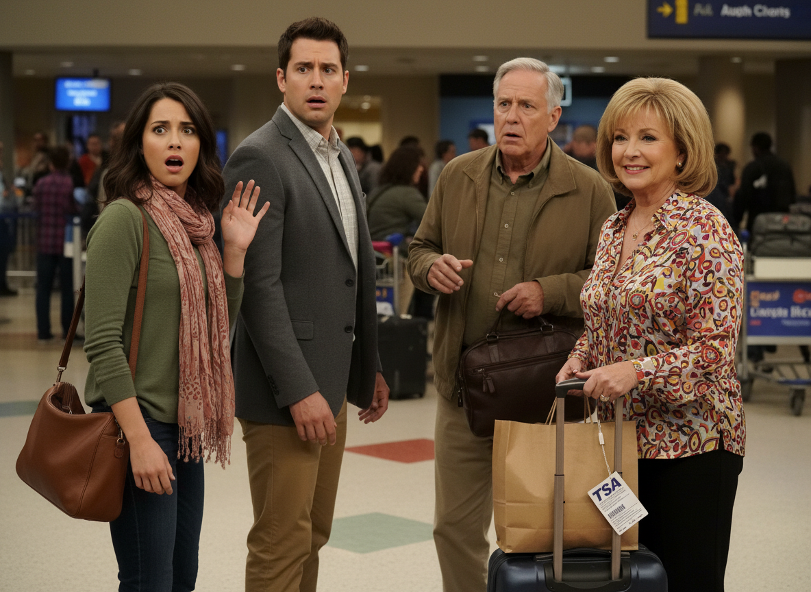 AITA for walking out of the Airport when I saw my husband's mom standing there with her luggage?