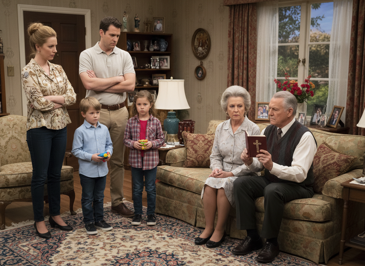 AITA for banning my kids from my in-laws house because they keep forcing their religion on them?