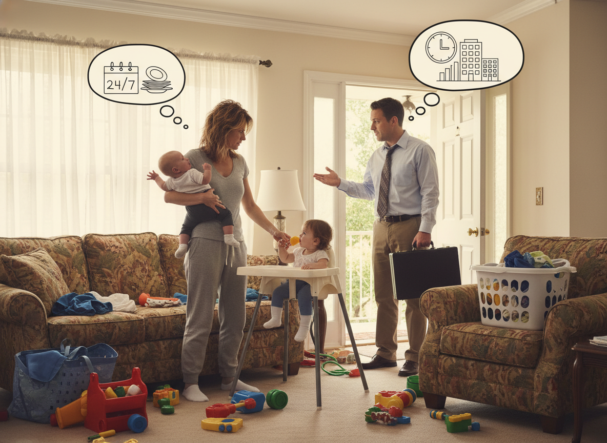 AITAH for telling my wife she’s not a “single parent” just because I work long hours?