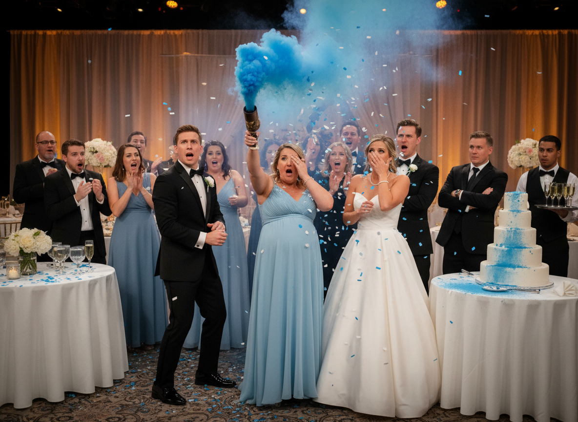 AITA for showing up at my brother's wedding pr****nt and announcing my baby's gender?