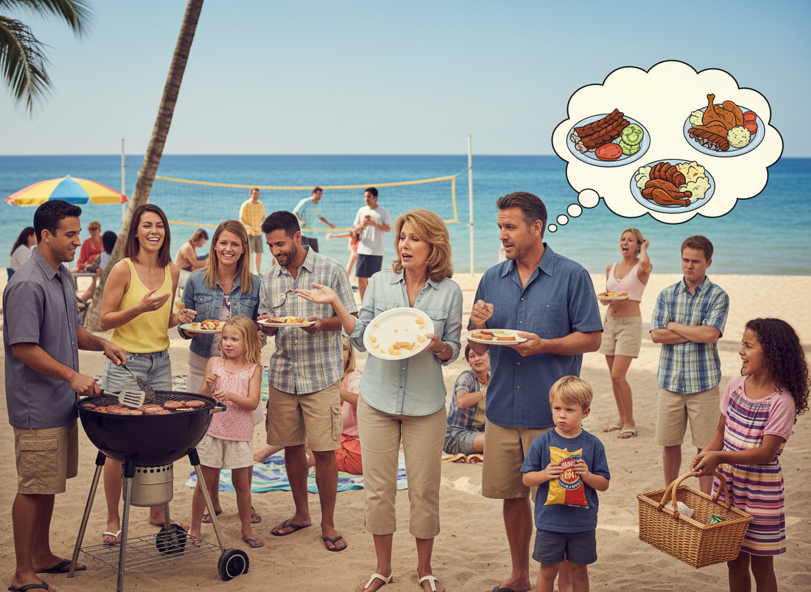 AITA for inviting everyone to the BBQ/beach day except my SIL, her kid and her husband because they eat all the food?