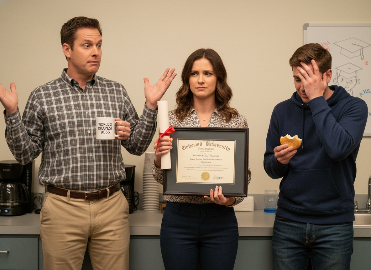 AITA for bringing my degree into work to prove I graduated? 