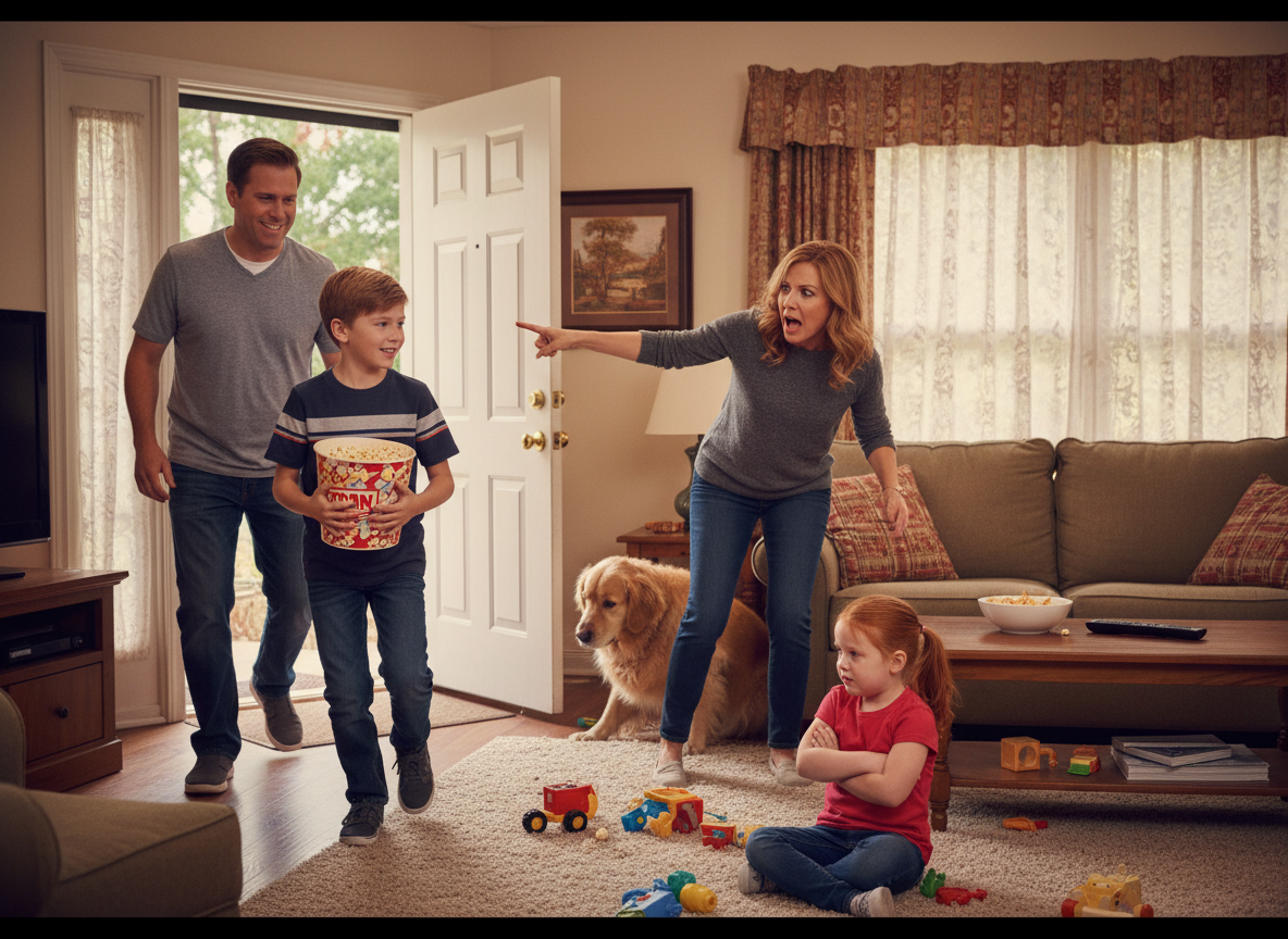 AITA for leaving my 5 year old daughter at home and just taking my son to the cinema?