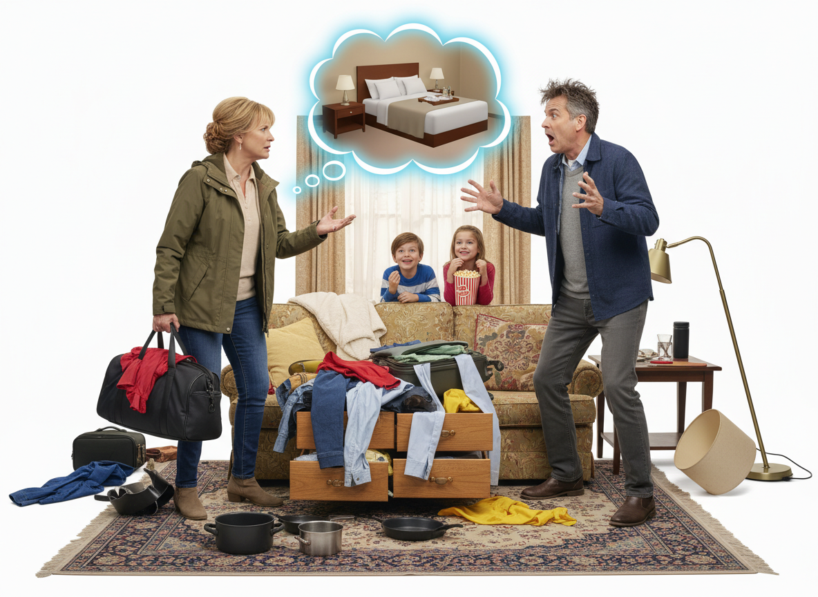 AITA for “going nuclear” and staying at a hotel?