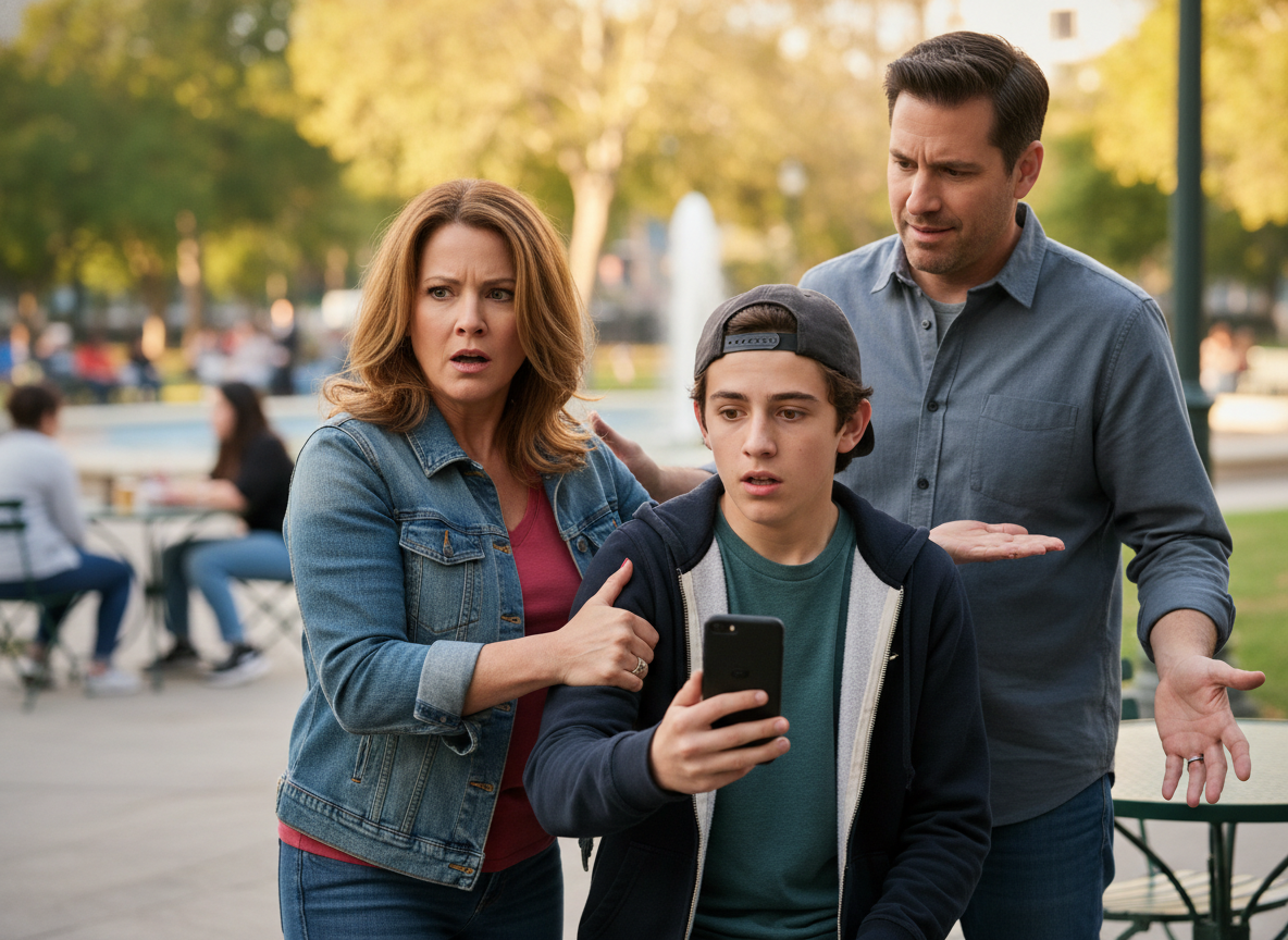 AITA for grabbing a teen's arm after he tried to take a photo of me without permission?