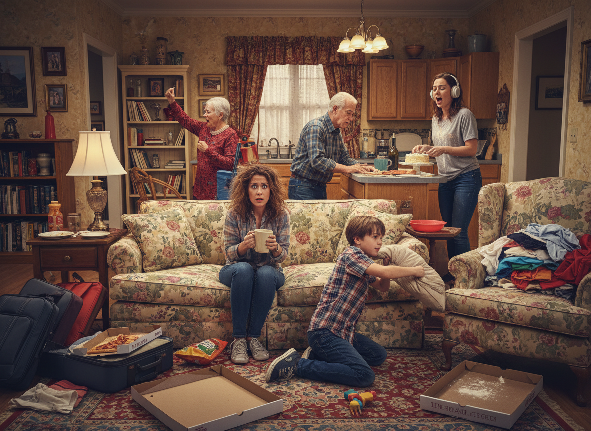 My husband's family are staying at our house for 3 weeks and I'M LOSING MY MIND