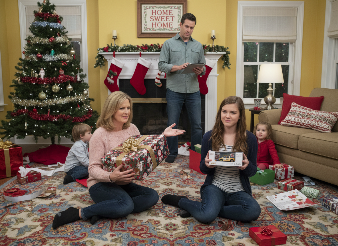 AITA for making my daughter share her presents with my stepdaughter?