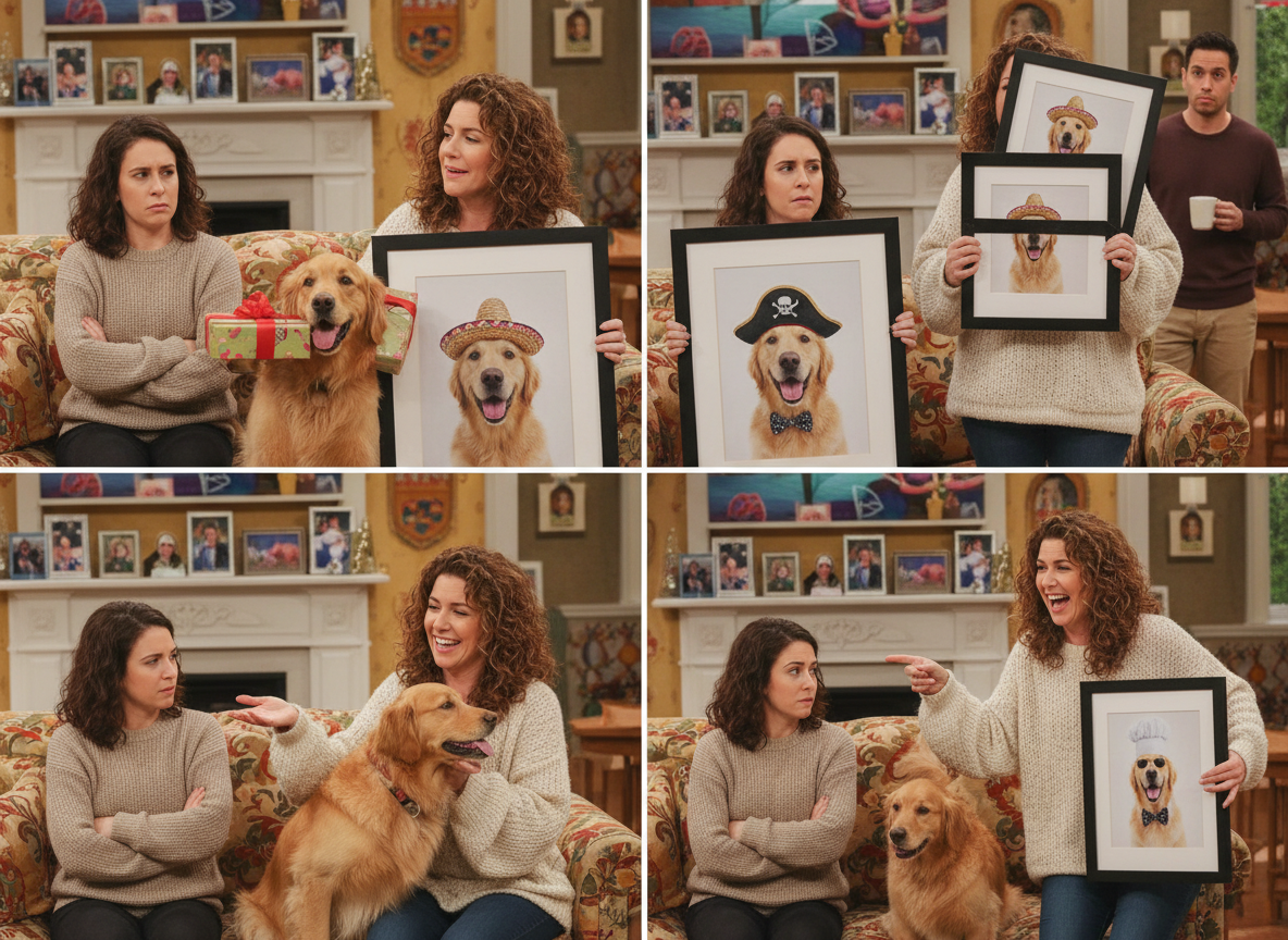 Child-Free Pet Owner Gifts Their Sister Framed Photo Of Their Dog After Receiving Wall-Sized Tapestry Of Their Nephews' For Christmas