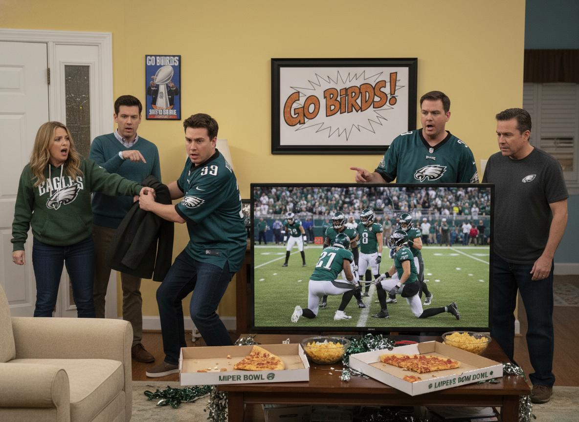 AITA for trying to leave a Super Bowl party when the Eagles were kneeling out the clock with their backups?