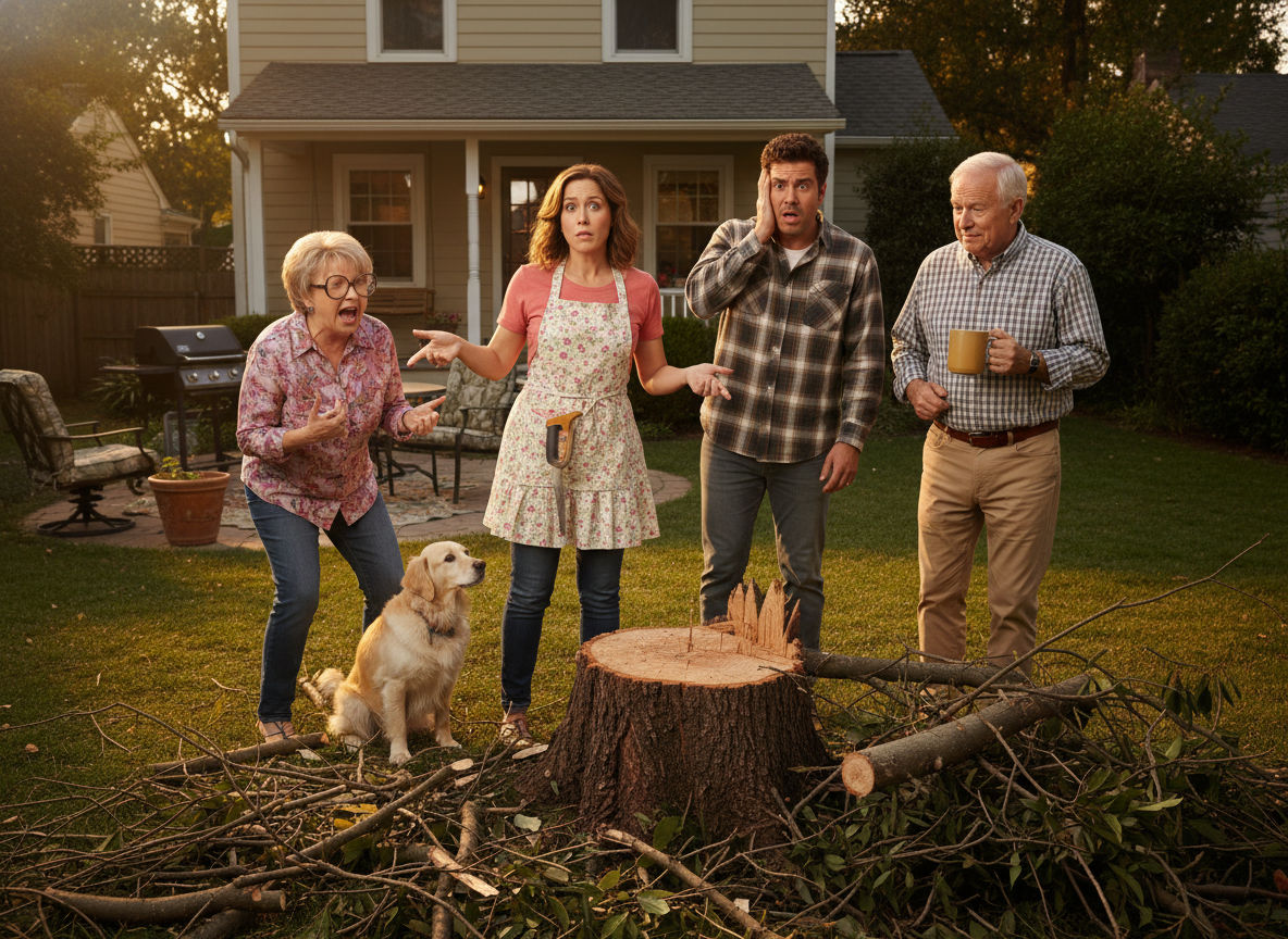 AITA for my husbands aunts tree being cut down?