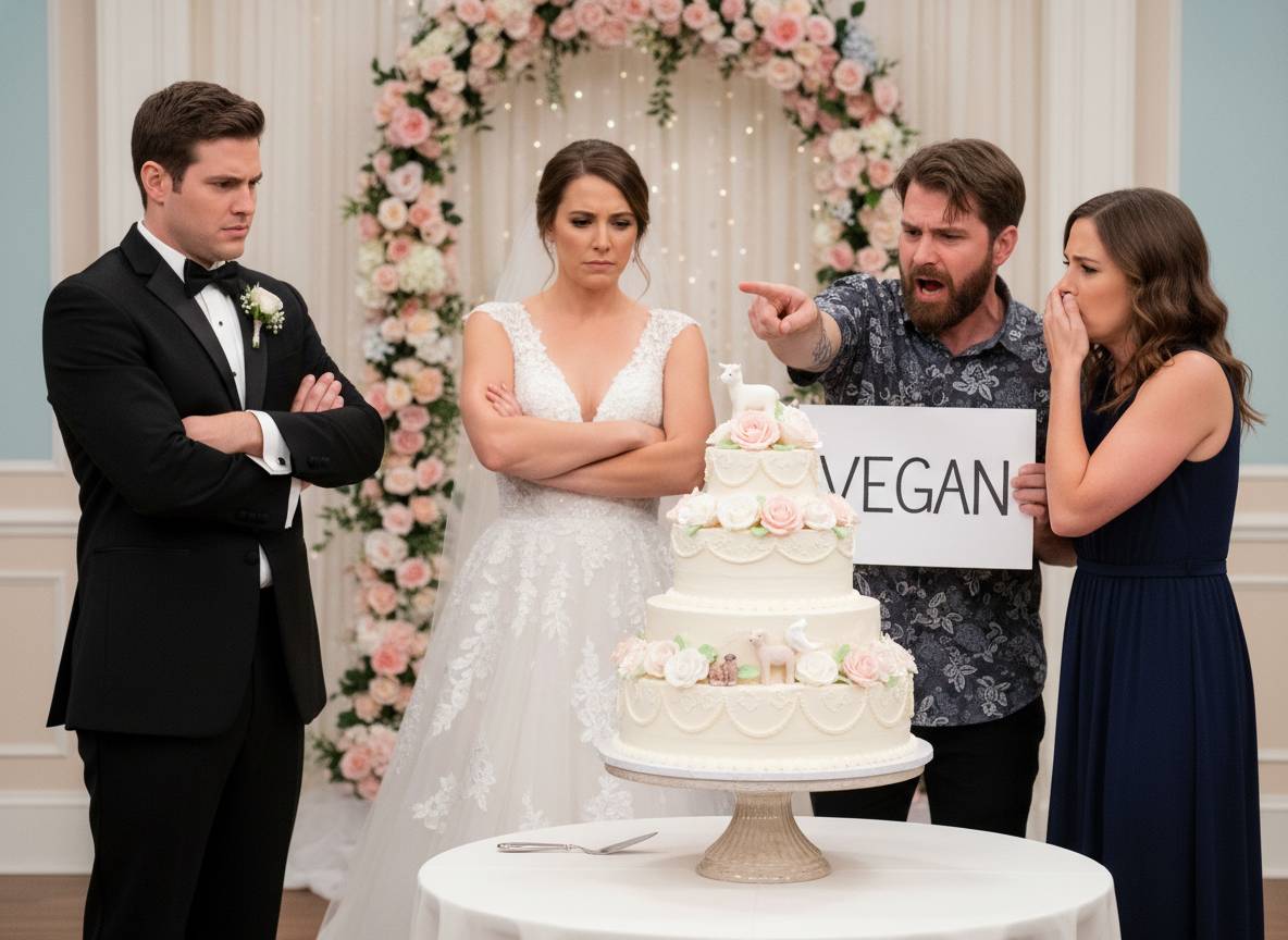 AITAH for banning my brother from my wedding because he’s vegan and thinks my wedding cake is “m***er”?