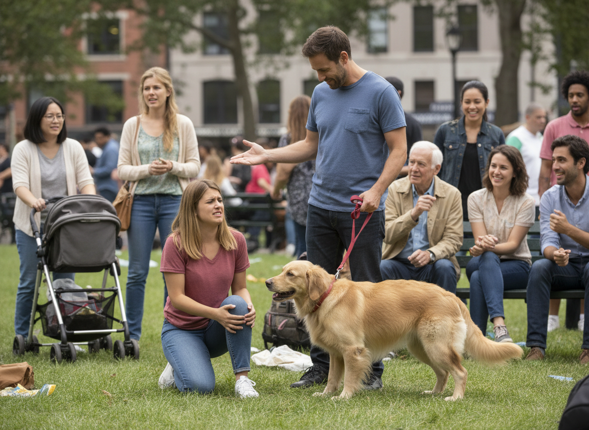 AITA Dog owner said “you’ll be alright” to me. 