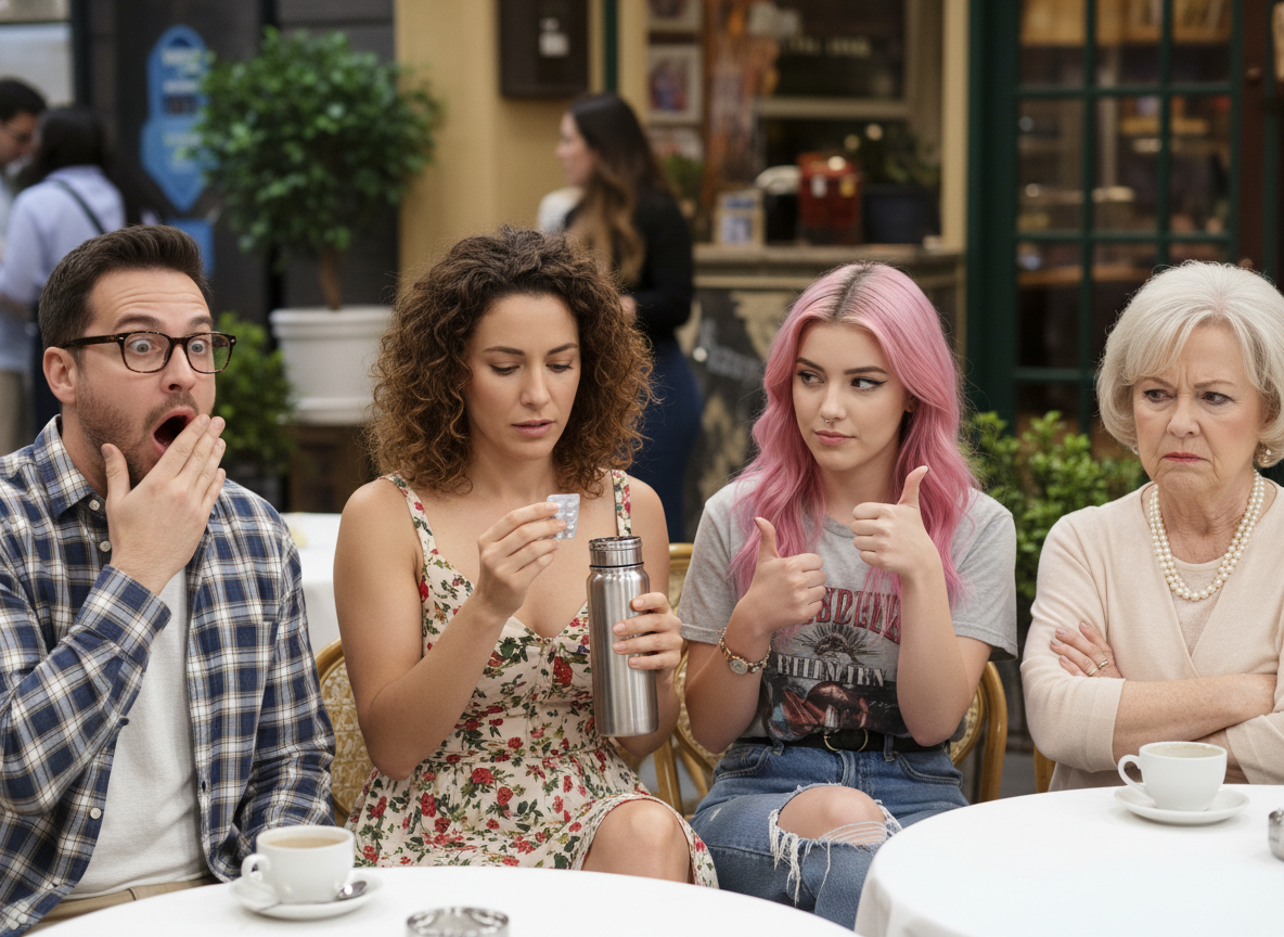 AITA for taking my birth control in public?