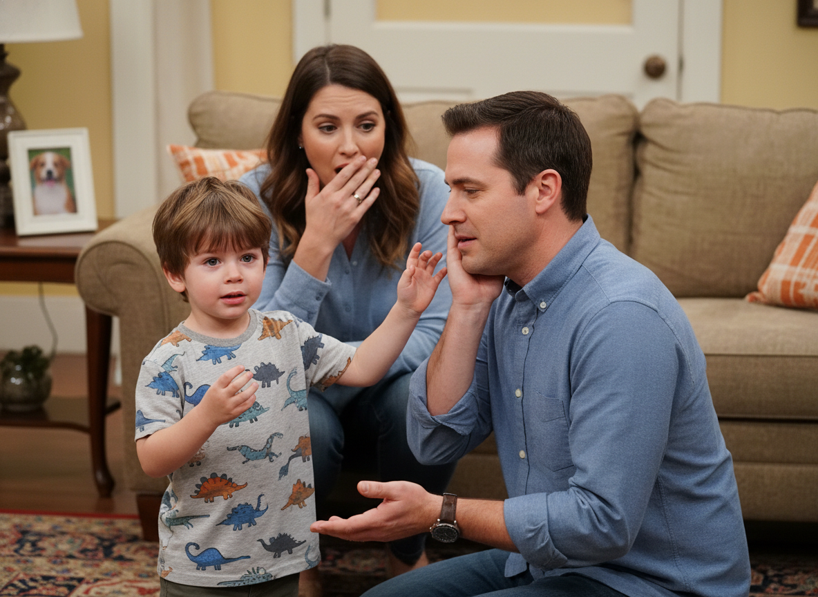 AITA for telling my 3-year-old son “Would you like it if Papa hit you like that?” after he hit me?