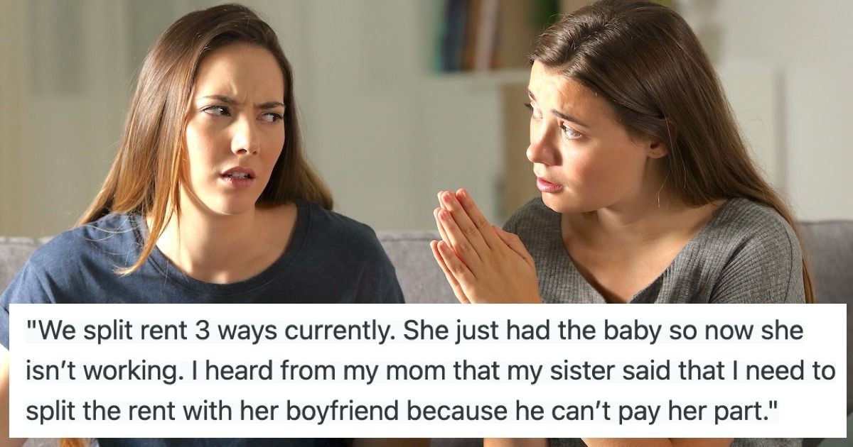'AITA for refusing to cover my sister's rent even though she just had a baby and can't work?' UPDATED