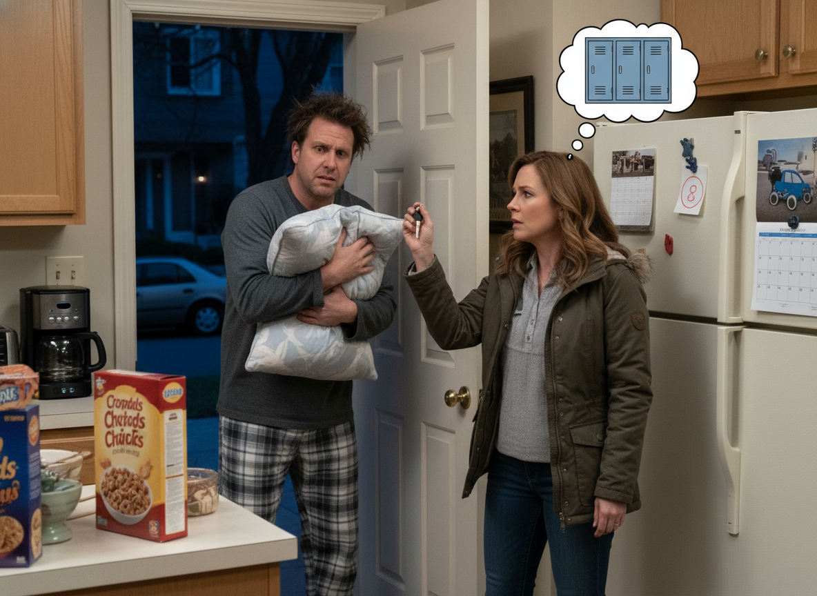 AITA for waking my husband up to drive me to pick up my car when I left my keys in my locker at work?