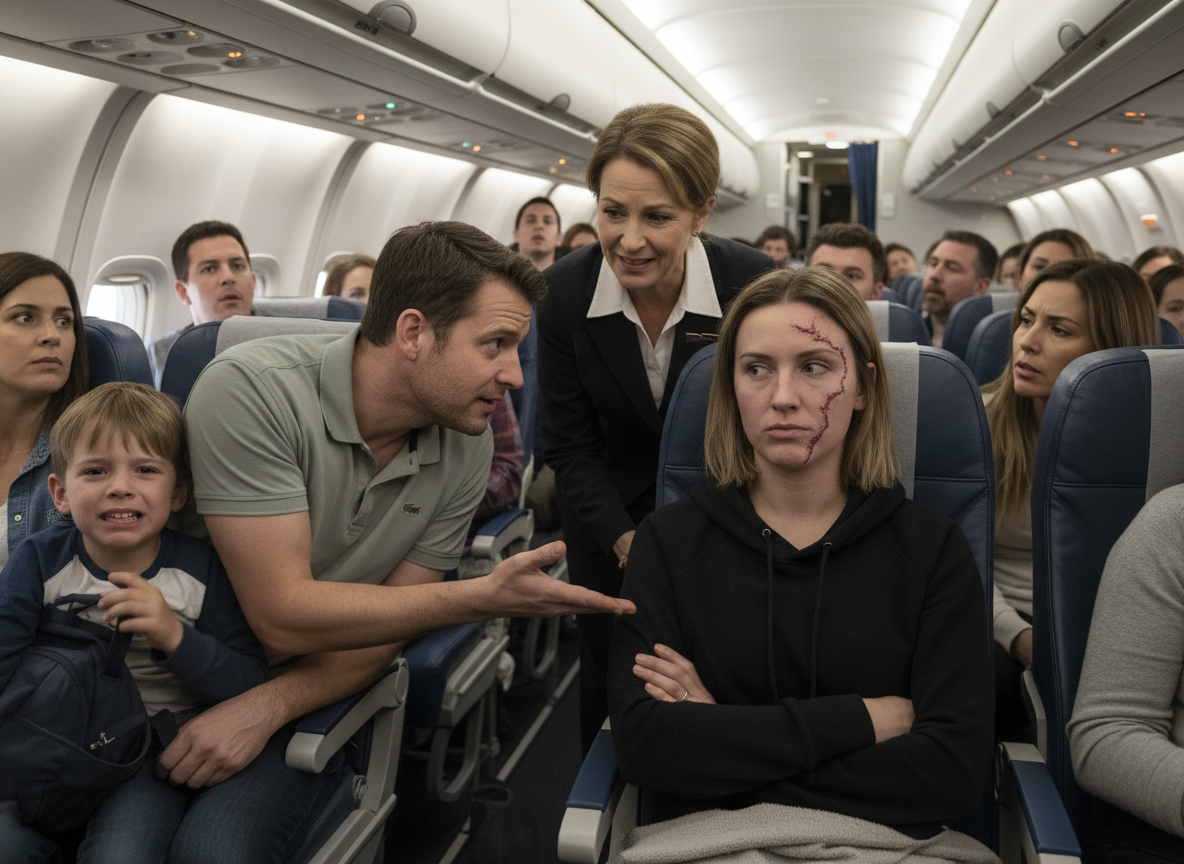 AITA for leaving significant facial scarring uncovered on a plane and being confrontational when a father asked me to cover it because it was scaring his son?