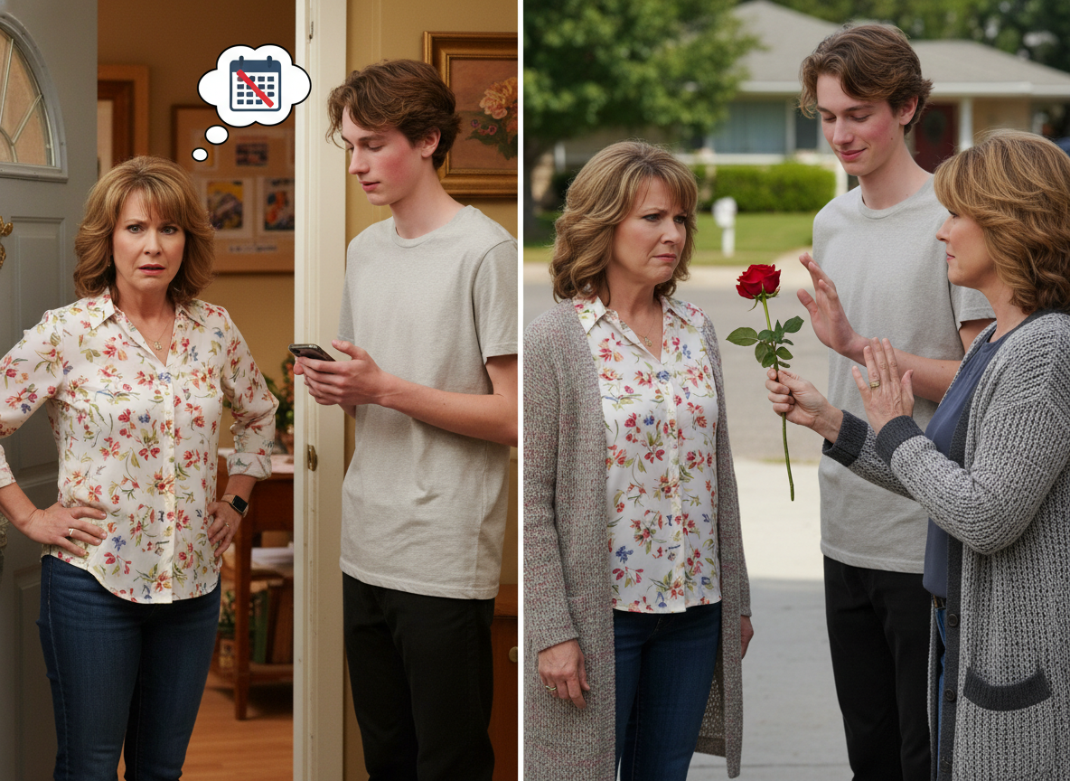 AITA for telling my neighbor that her newly 18 year old son asked me out on a date ? (I SAID NO)