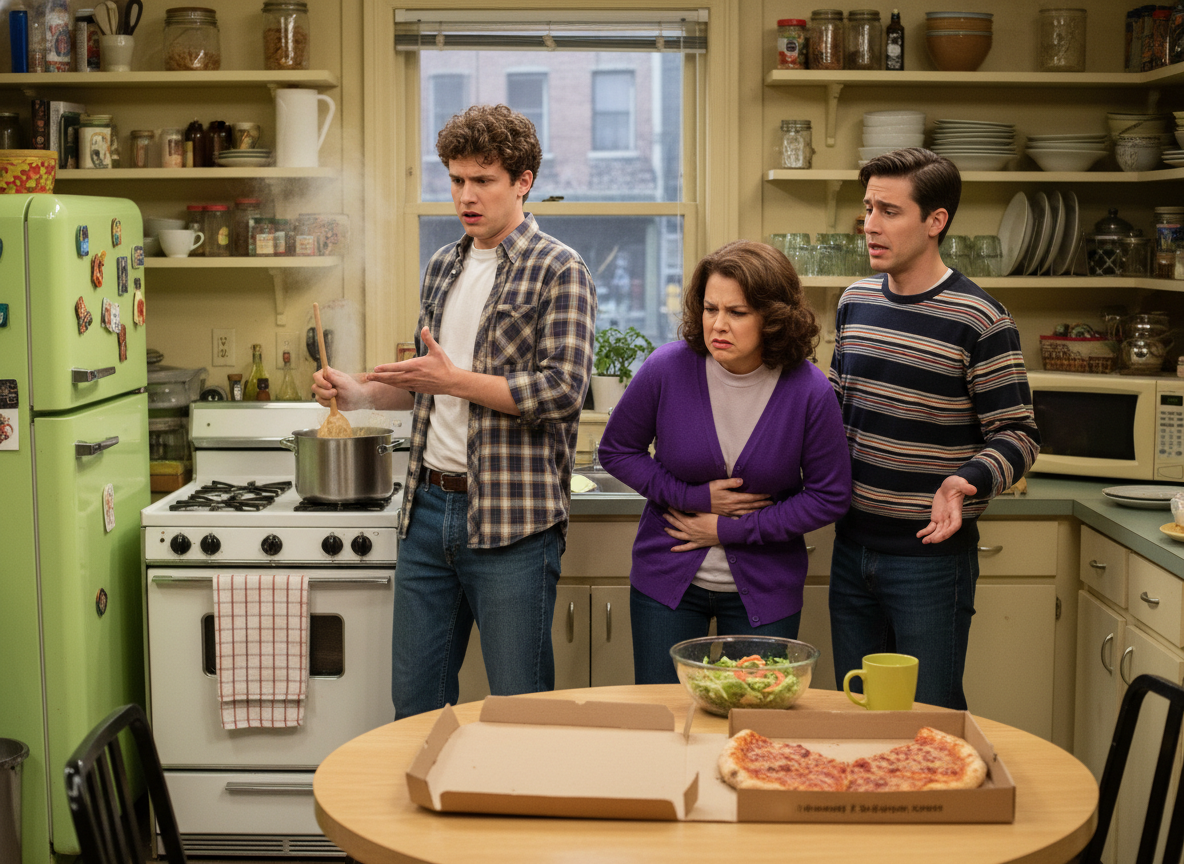 AITA for refusing to stop cooking and eating in my kitchen because of my roommate's girlfriend's "condition."