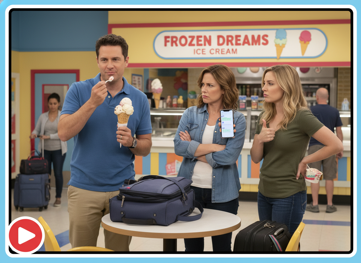After a Month Away, Wife Lands and Takes a Two-Hour Trip to Get Ice Cream Instead of Immediately Coming Home, Infuriating Her Husband