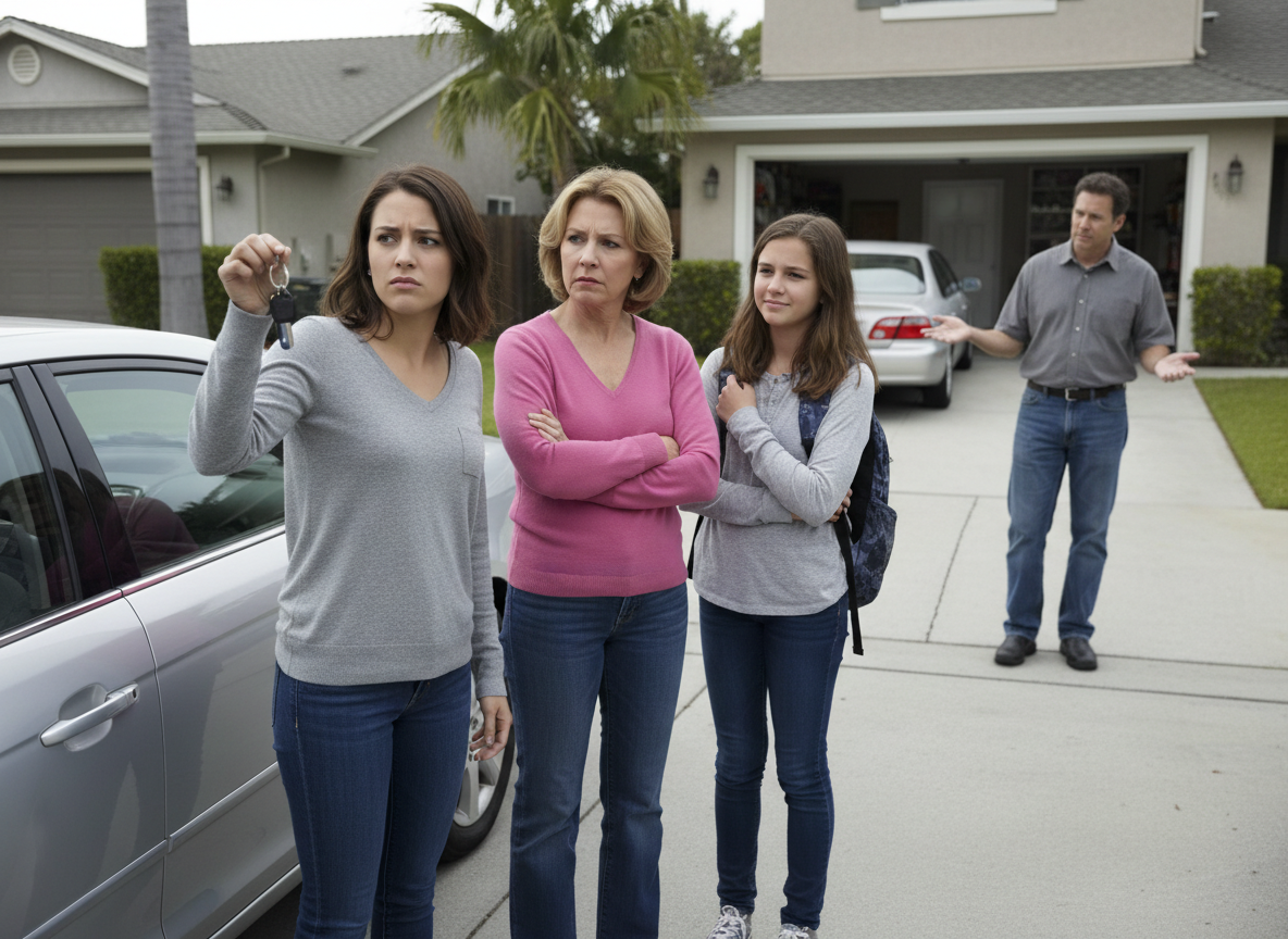 AITA for leaving when my mom told me to move my car so her neighbor’s daughter can park in her driveway?