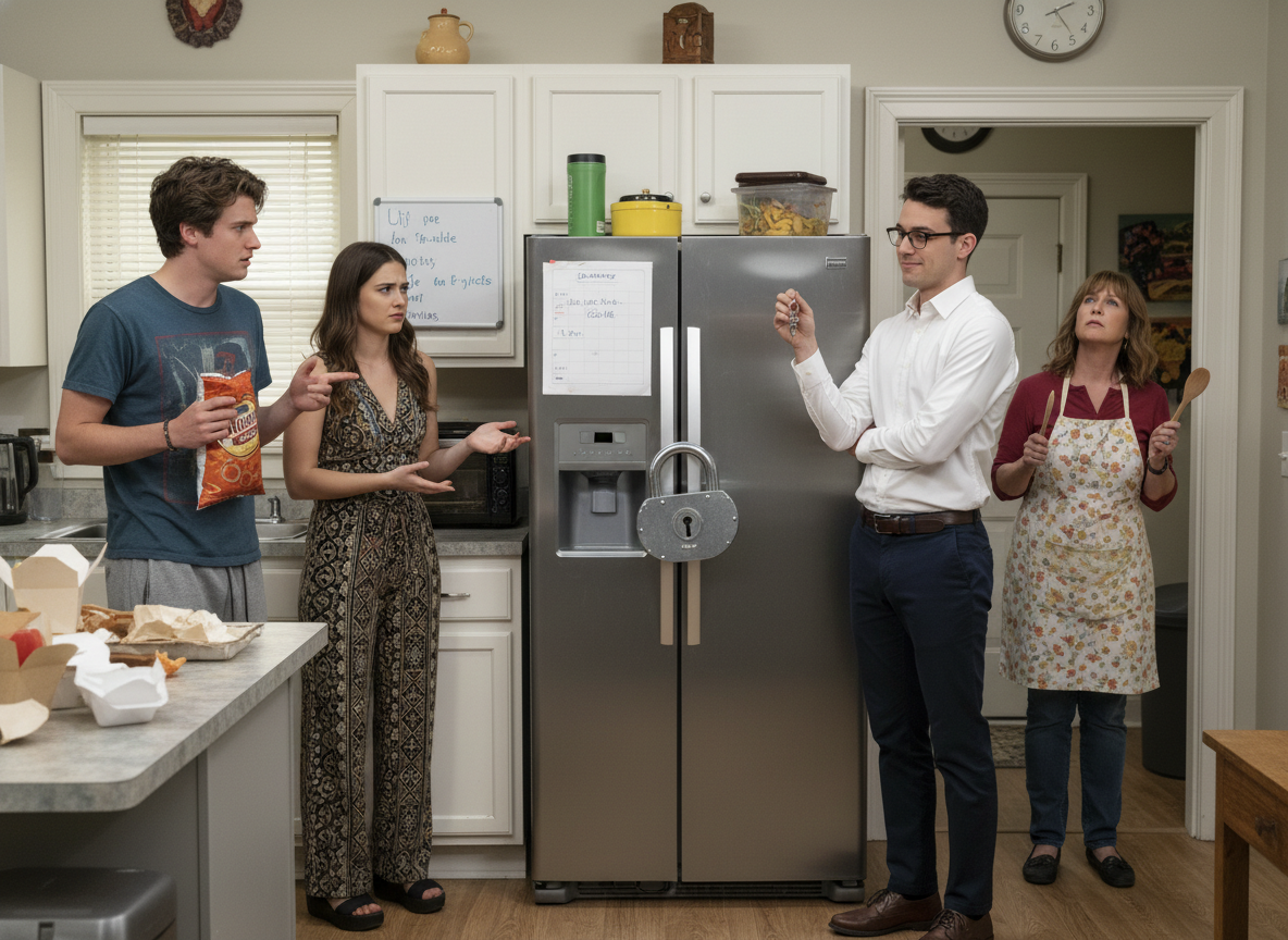 AITAH for installing a lock on my fridge to stop my roommate from ‘stress-eating’ my food?